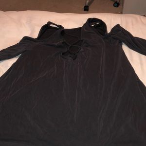 hollister cross front bell sleeve off shoulder top